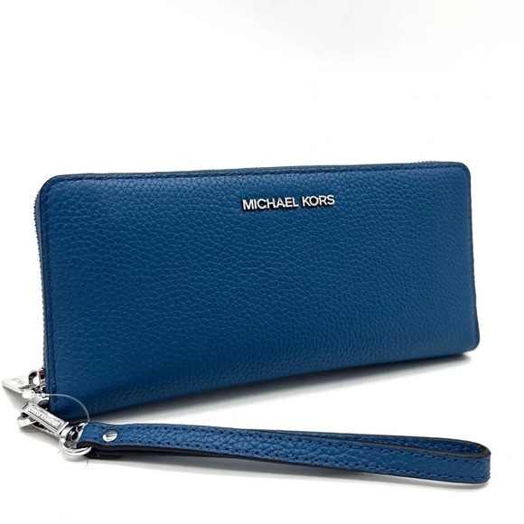 Michael Kors Large Continental Wallet Wristlet Teal (NWT) - Picture 2 of 9
